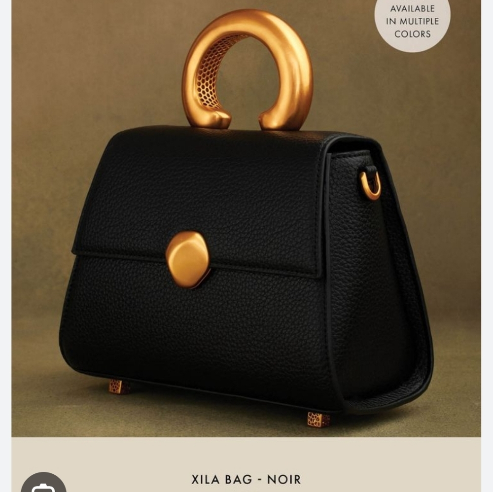 Khoi Xila Black and Gold Handbag, Purchased In NY POPOP, BOX INCLUDED
